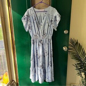 Ana&Rose blue Embroidered dress size 1x